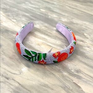 NWT J. Crew Orange Beaded Headband